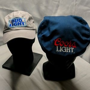 Vintage Coors Light golf hat & Bud Light snapback